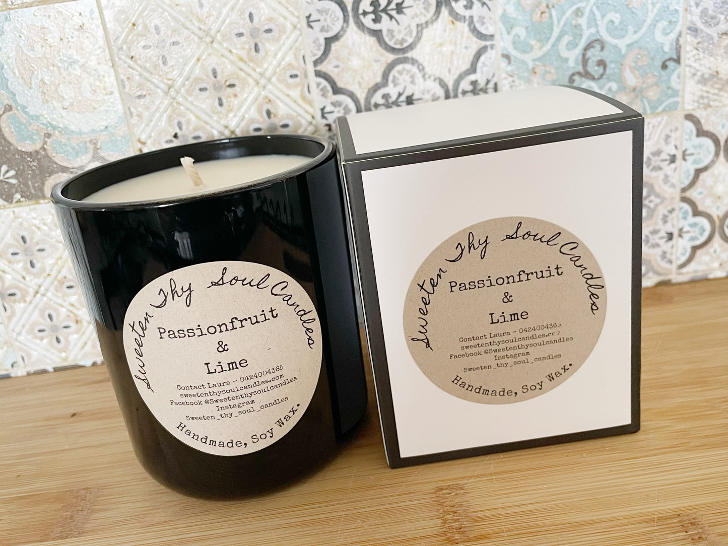 Passionfruit & Lime 330g soy candle