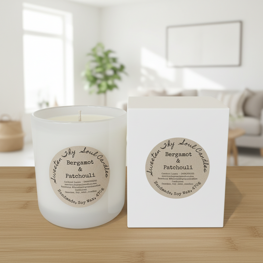Bergamot & Patchouli 470g soy candle