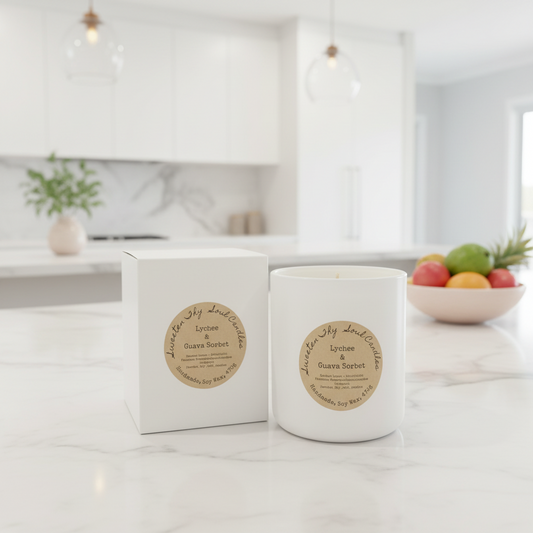 Lychee and Guava Sorbet 470g soy candle