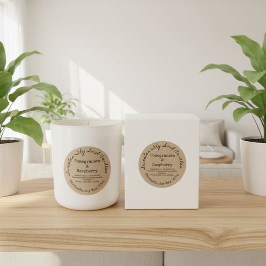 Pomegranate and Raspberry 470g soy candle
